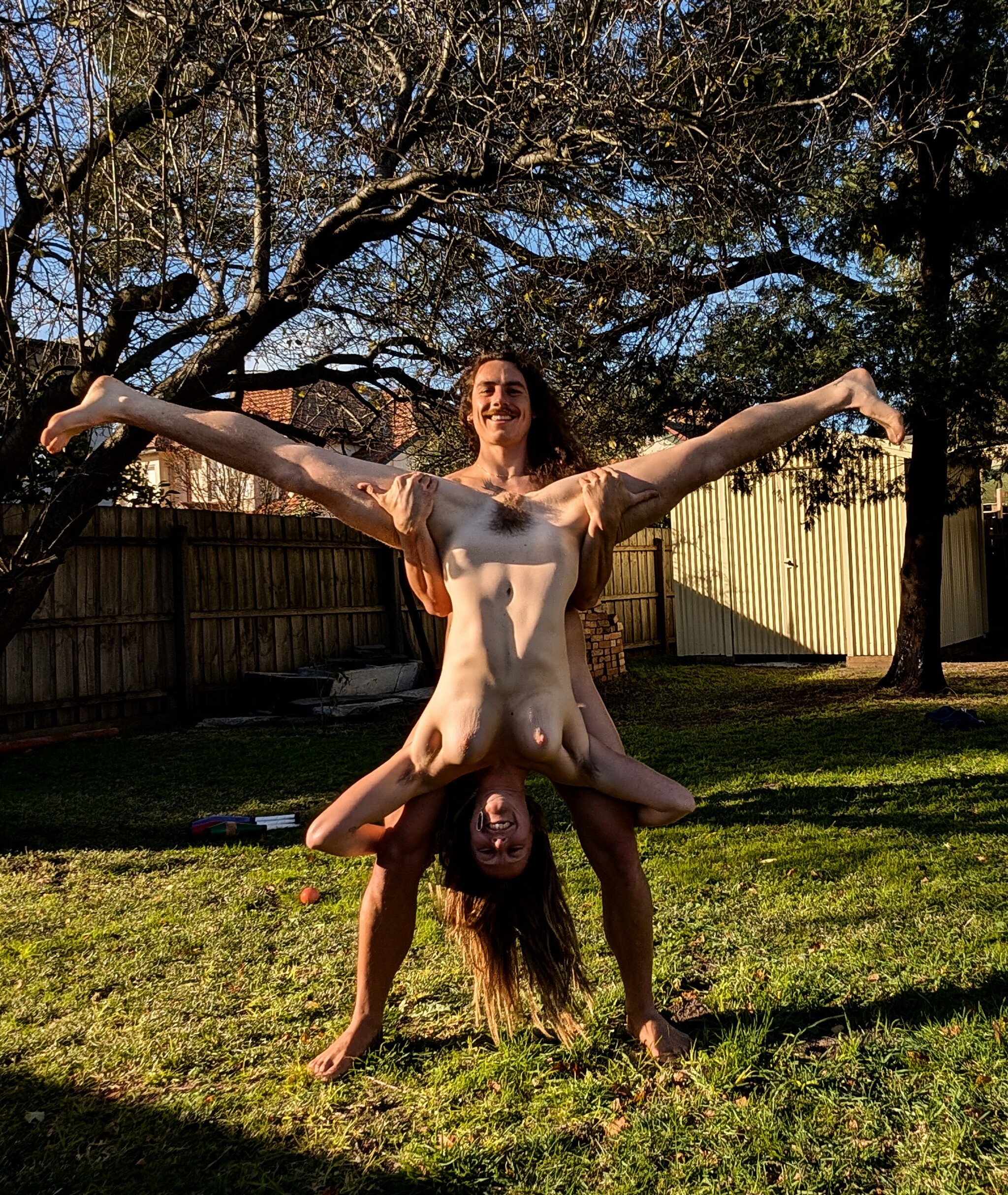 Wow! Cake day already. A wonderful year on reddit for us, getting to share our silly sexy life. We have loved every minute of being naked showing our obsession with each other's bodies